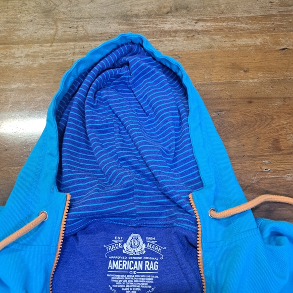 American Rag Blue Striped Hoodie - Picture 3 of 7